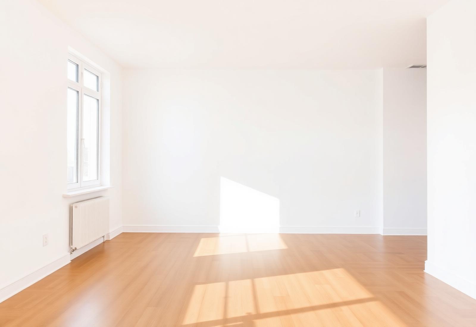Freshly painted empty apartment ready for new resident
